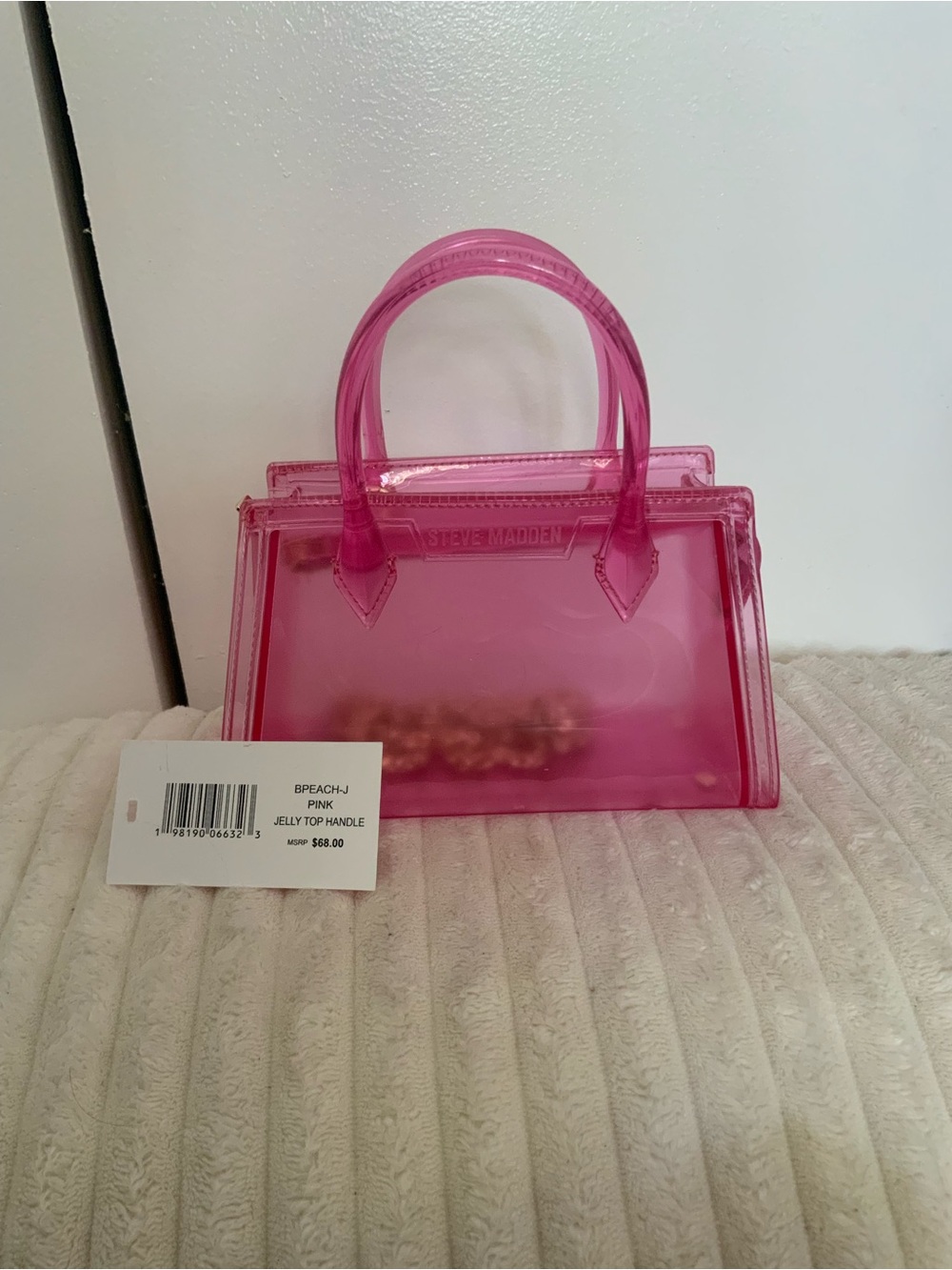 Steve Madden Pink Jelly Mini Top-Handle Bag